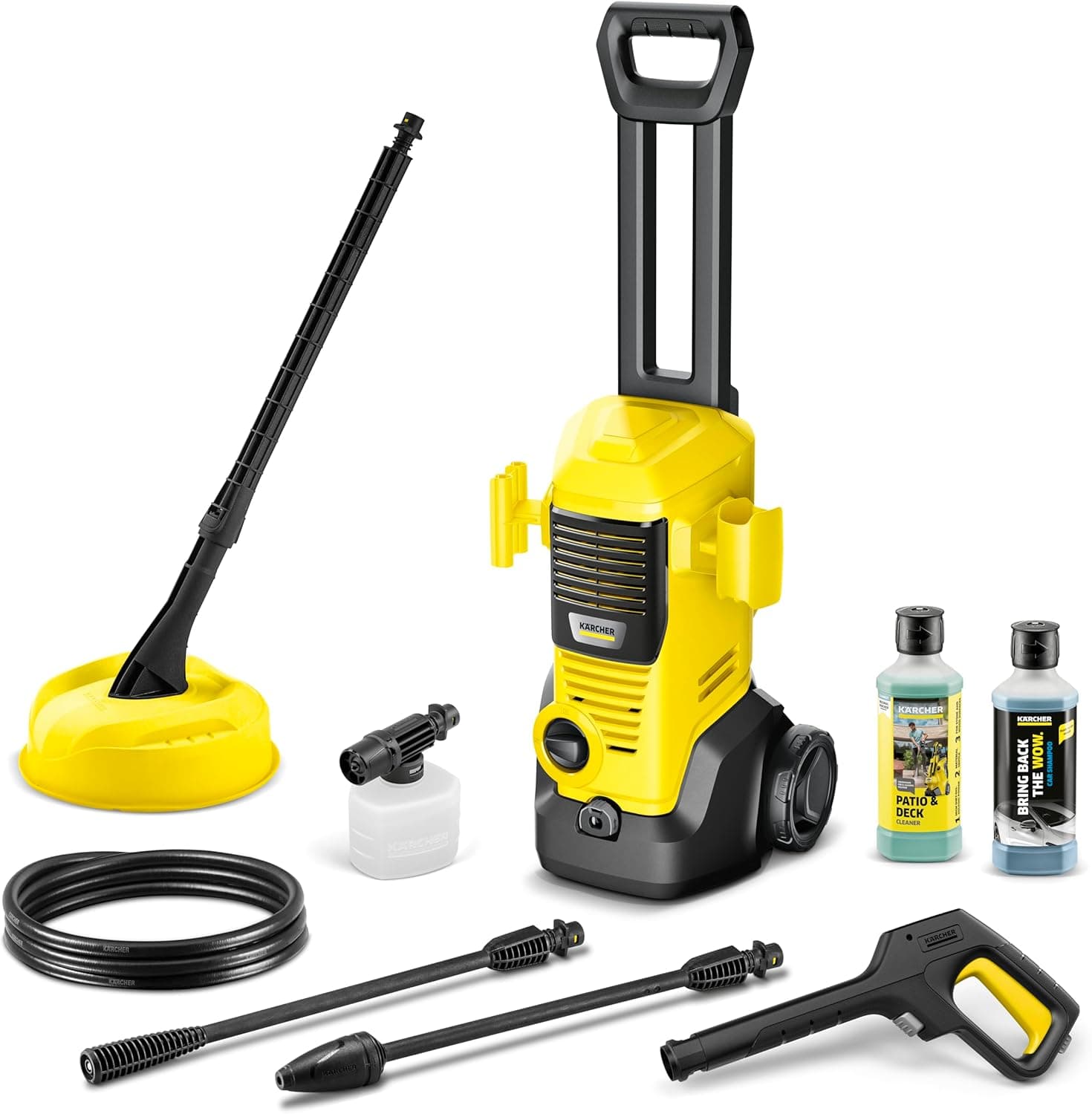 Kärcher K 2 Premium FJ Home mit Flächenreiniger T 1 und Schaumdüse